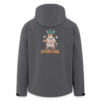 Matin Chat Douillet - Veste softshell homme en polyester recyclé Stanley/Stella - noir - Dos - AI Model Male 185 light (185cm)