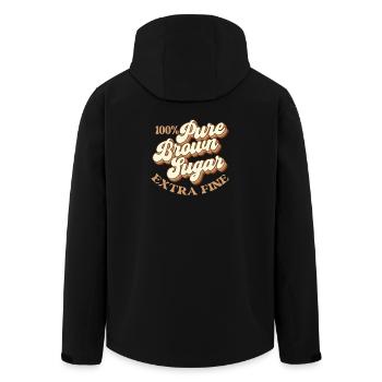 100% Pure Brown Sugar – Melanin Magic - Men’s Recycled Softshell Jacket by Stanley/Stella - black - Back - AI Model Male 185 light (185cm)
