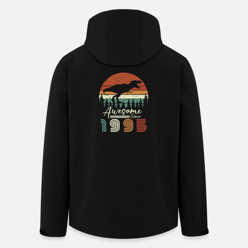 awsome_since_dinaseur_1995 - Veste softshell homme en polyester recyclé Stanley/Stella - noir