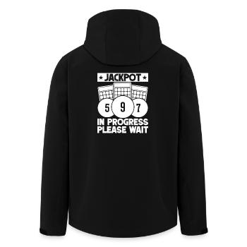 Jackpot du joueur de bingo en cours Veuillez patienter Bingo - Veste softshell homme en polyester recyclé Stanley/Stella - noir - Dos - AI Model Male 185 light (185cm)