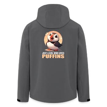 Puffin Papageientaucher - Recycelte Männer Softshell-Jacke von Stanley/Stella - Anthrazit - Hinten - AI Model Male 185 light (185cm)