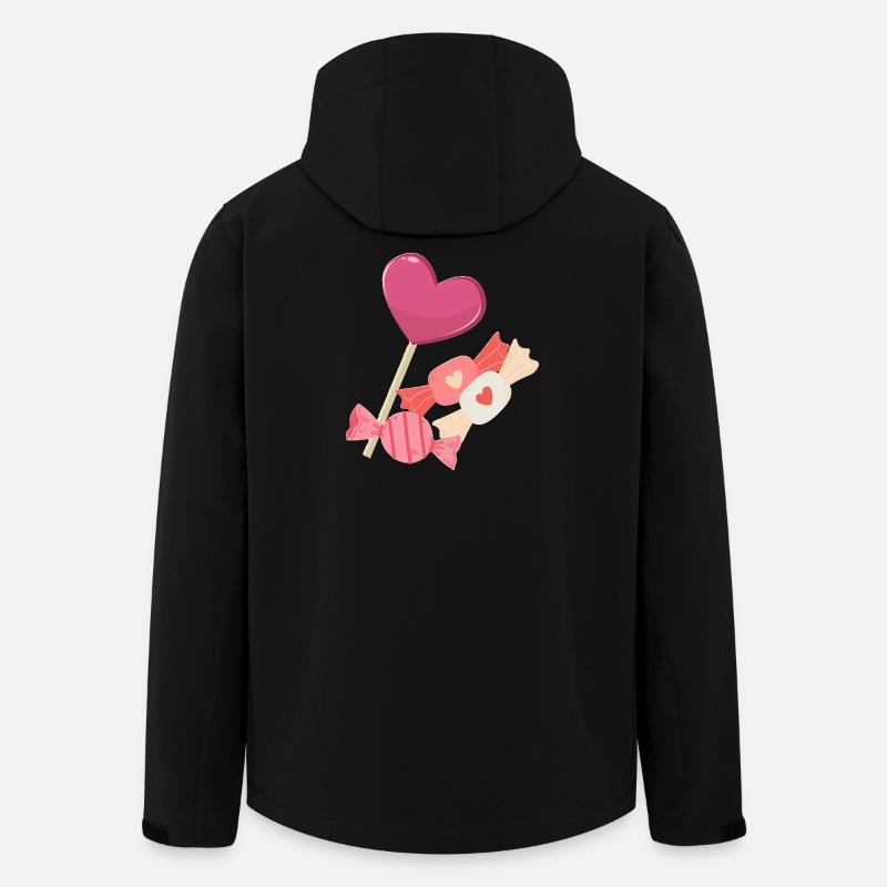 Bonbonherzen - Recycelte Männer Softshell-Jacke von Stanley/Stella - Schwarz