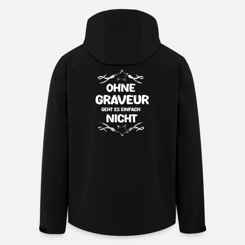 Graveur - Veste softshell homme en polyester recyclé Stanley/Stella - noir
