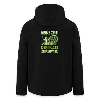 Joueur de tennis offre des tenues de paroles de tennis - Veste softshell homme en polyester recyclé Stanley/Stella - noir - Dos - AI Model Male 185 light (185cm)