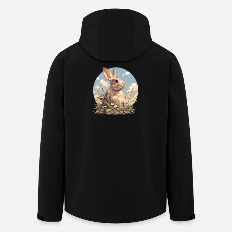 Hasen Hase - Recycelte Männer Softshell-Jacke von Stanley/Stella - Schwarz