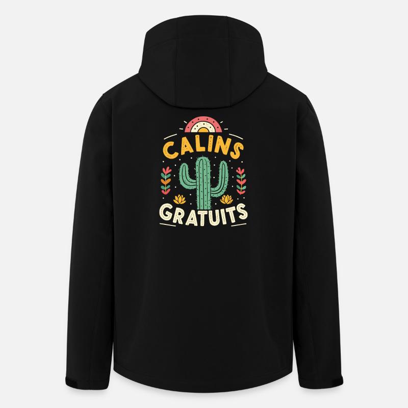 Cactus et Calins Gratuits - Veste softshell homme en polyester recyclé Stanley/Stella - noir