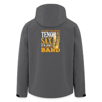 Saxophone ténor saxophoniste de jazz - Veste softshell homme en polyester recyclé Stanley/Stella - noir - Dos - AI Model Male 185 light (185cm)