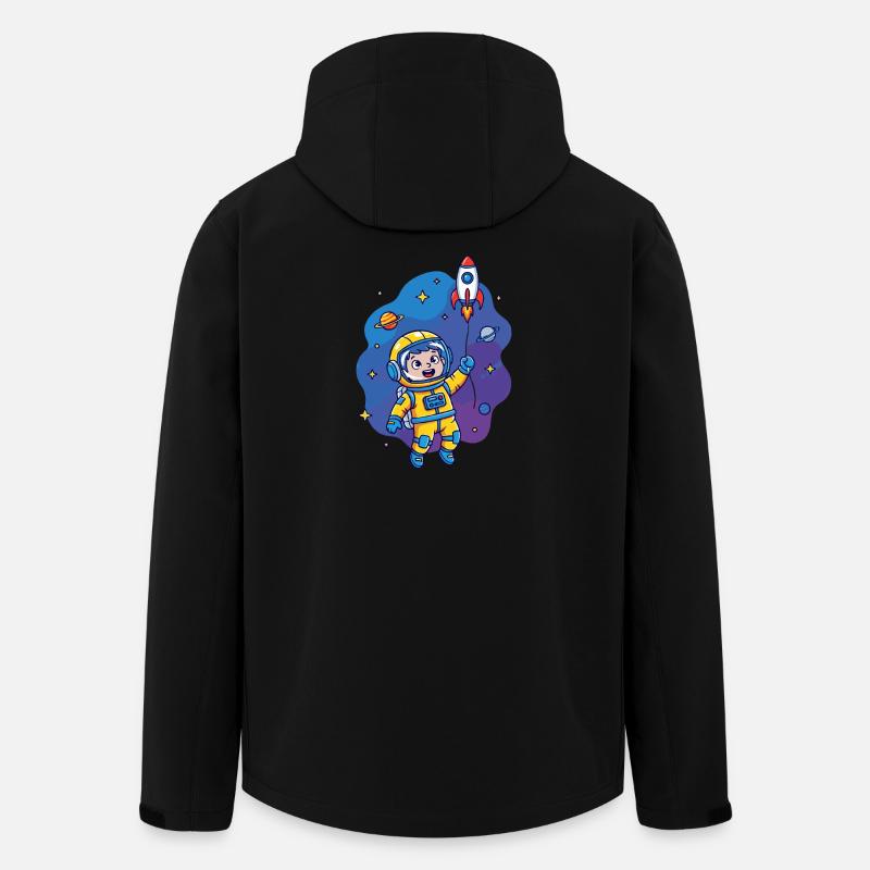 Astronauten-Humor-Weltraum - Recycelte Männer Softshell-Jacke von Stanley/Stella - Schwarz