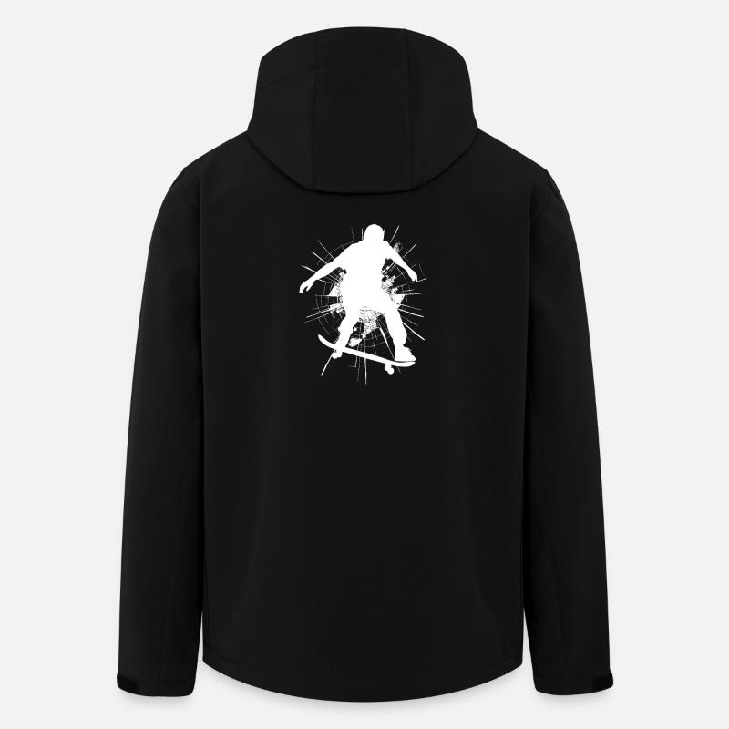 Energetic Skateboard Design - Men’s Recycled Softshell Jacket by Stanley/Stella - black