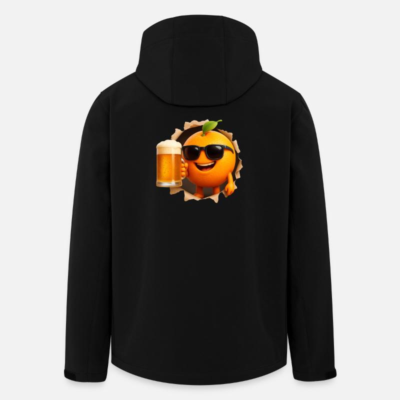 Orange Bier - Recycelte Männer Softshell-Jacke von Stanley/Stella - Schwarz