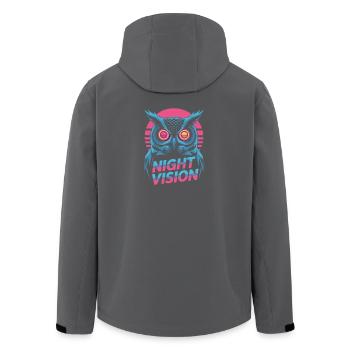 Night Vision Eule Retro Nacht Gaming - Recycelte Männer Softshell-Jacke von Stanley/Stella - Schwarz - Hinten - AI Model Male 185 light (185cm)