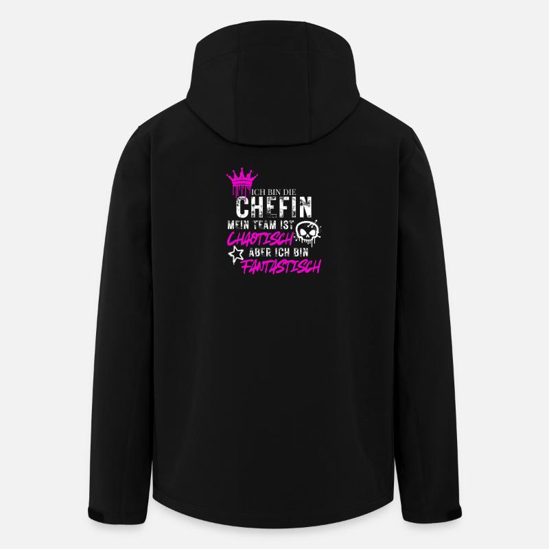 Chefin chaotisches Team fantastisch Spruch - Men’s Recycled Softshell Jacket by Stanley/Stella - black