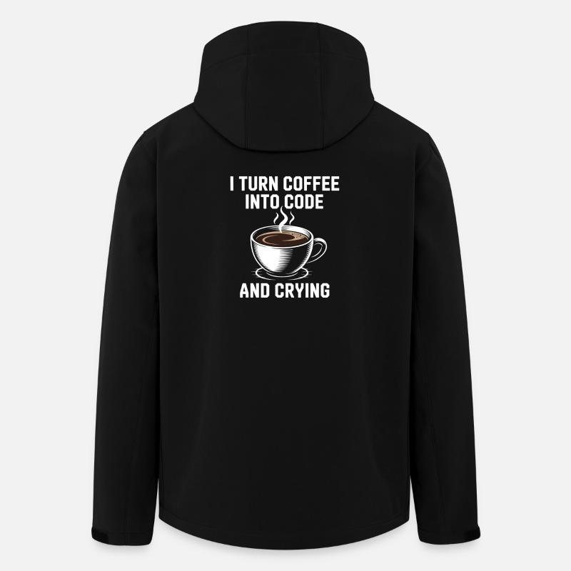 Kaffee und Programmier-Debugging-Humor für Softwar - Recycelte Männer Softshell-Jacke von Stanley/Stella - Schwarz