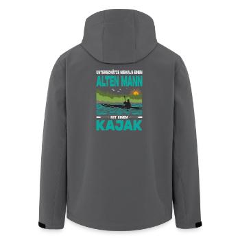 Kayakiste offre des tenues de kayak pour les sports nautiques - Veste softshell homme en polyester recyclé Stanley/Stella - noir - Dos - AI Model Male 185 light (185cm)