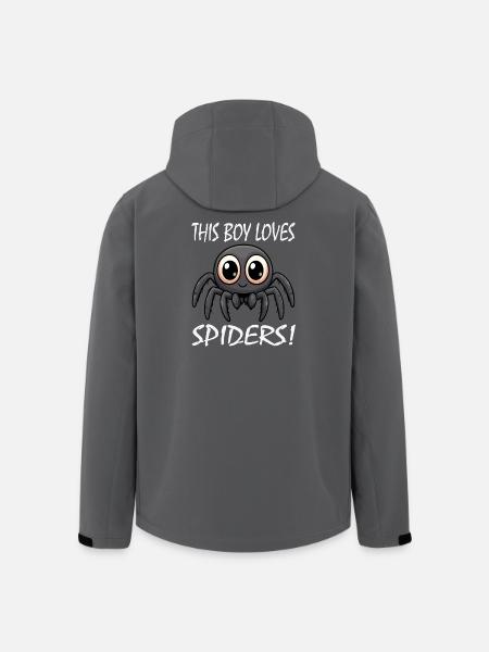 Boy Loves Spiders Motif - Men’s Recycled Softshell Jacket by Stanley/Stella - black