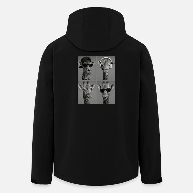 Giraffe - Recycelte Männer Softshell-Jacke von Stanley/Stella - Schwarz