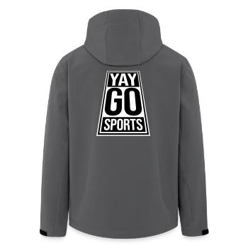 Yay Go Sports Sarcastic Funny Anti Sports Humor - Men’s Recycled Softshell Jacket by Stanley/Stella - anthracite - Back - AI Model Male 185 light (185cm)