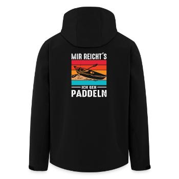 Kayakiste offre des tenues de kayak pour les sports nautiques - Veste softshell homme en polyester recyclé Stanley/Stella - noir - Dos - AI Model Male 185 light (185cm)