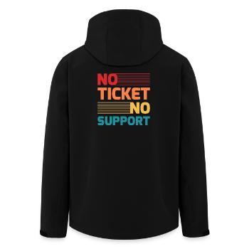No Ticket No Support IT Hotline Administrator Nerd - Recycelte Männer Softshell-Jacke von Stanley/Stella - Schwarz - Hinten - AI Model Male 185 light (185cm)
