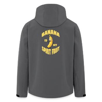 Banana is my spirit fruit - Men’s Recycled Softshell Jacket by Stanley/Stella - black - Back - AI Model Male 185 light (185cm)