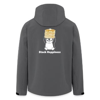 Stack Happiness Penguin - Men’s Recycled Softshell Jacket by Stanley/Stella - black - Back - AI Model Male 185 light (185cm)