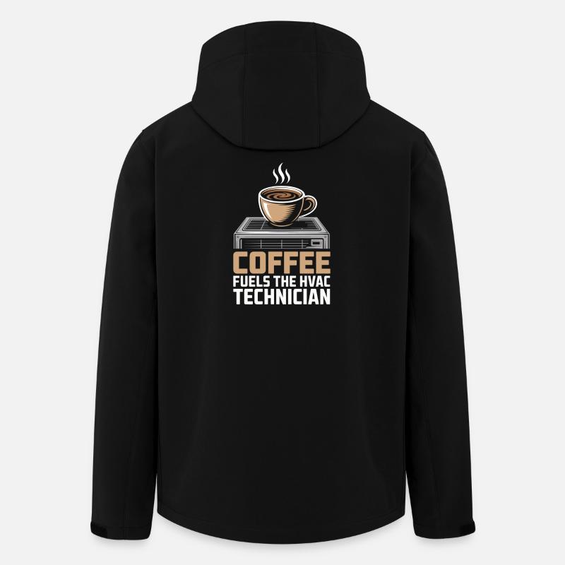 Kaffee Liebender HVAC Techniker Geschenk Arbeiter - Recycelte Männer Softshell-Jacke von Stanley/Stella - Schwarz