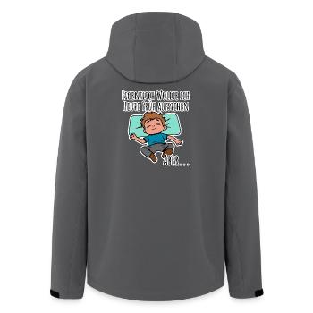 Un grognon du matin ? Tu te lèves tôt ou traînes ? - Veste softshell homme en polyester recyclé Stanley/Stella - charbon - Dos - AI Model Male 185 light (185cm)