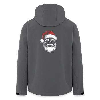 Santa with glasses and beard - Men’s Recycled Softshell Jacket by Stanley/Stella - black - Back - AI Model Male 185 light (185cm)