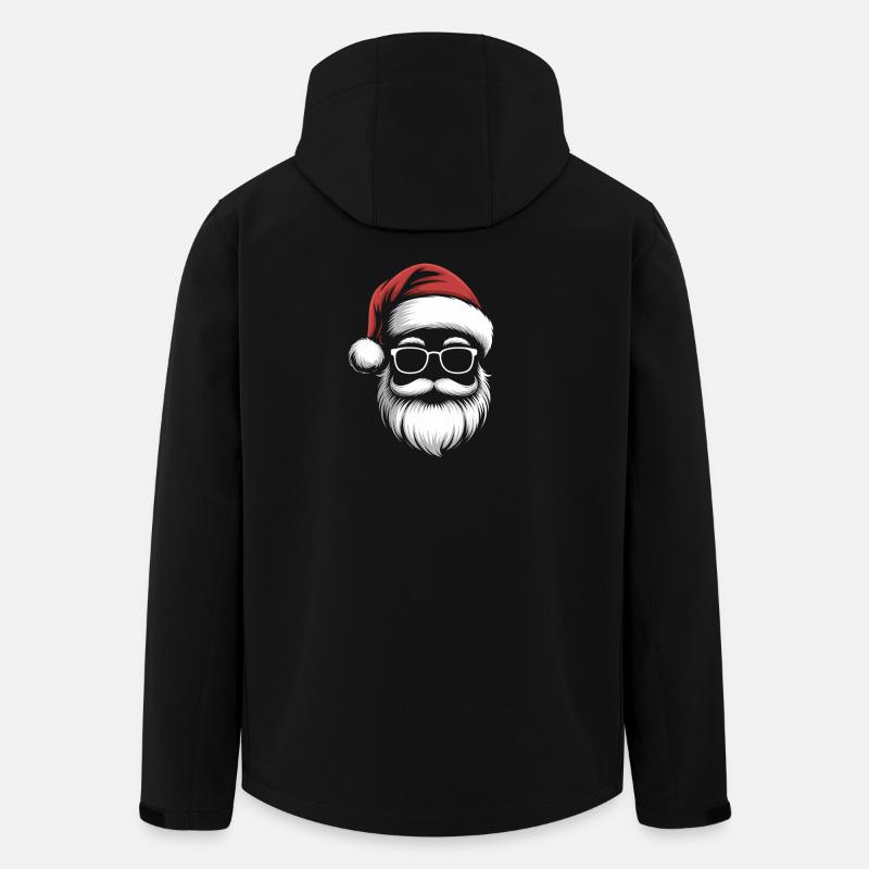 Santa mit Brille und Bart - Recycelte Männer Softshell-Jacke von Stanley/Stella - Schwarz