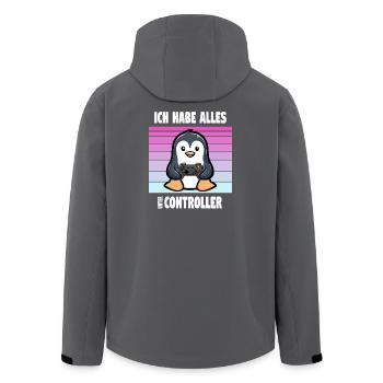 controller pinguin gaming - Recycelte Männer Softshell-Jacke von Stanley/Stella - Schwarz - Hinten - AI Model Male 185 light (185cm)