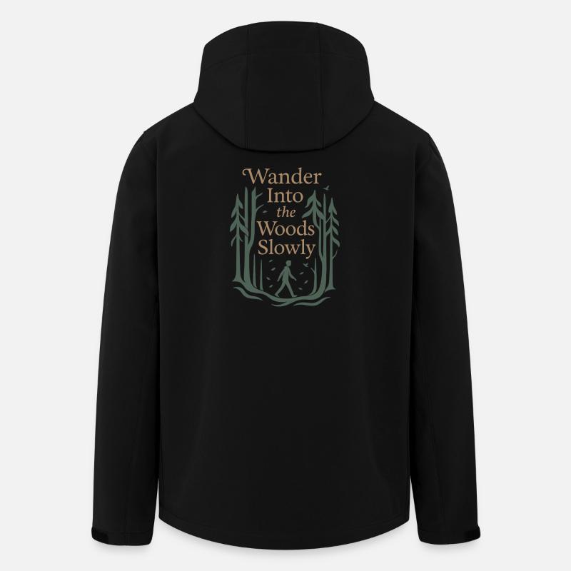 Forest Walk Overthinker Mental Reset - Men’s Recycled Softshell Jacket by Stanley/Stella - black