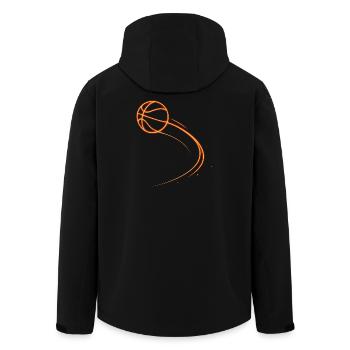 Basketball Basketball Player Gift Idea Baller Bball - Men’s Recycled Softshell Jacket by Stanley/Stella - black - Back - AI Model Male 185 light (185cm)