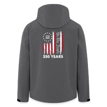Wir, das Volk, 250 Jahre 1776 bis 2026 USA Pride - Recycelte Männer Softshell-Jacke von Stanley/Stella - Anthrazit - Hinten - AI Model Male 185 light (185cm)