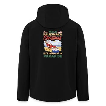 Mele Kalikimaka Hawaiian Christmas - Men’s Recycled Softshell Jacket by Stanley/Stella - black - Back - AI Model Male 185 light (185cm)