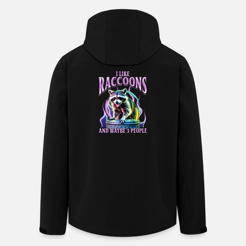 Funny Raccoon - Recycelte Männer Softshell-Jacke von Stanley/Stella - Schwarz