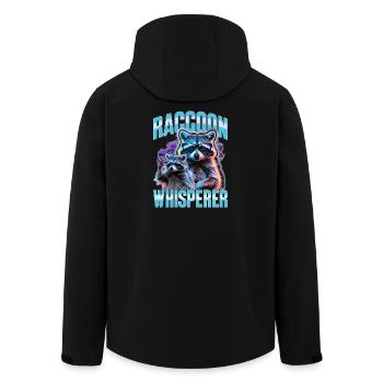 Funny Raccoon - Recycelte Männer Softshell-Jacke von Stanley/Stella - Schwarz - Hinten - AI Model Male 185 light (185cm)