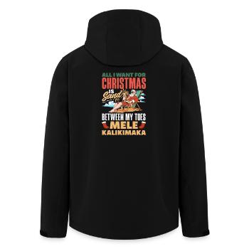 Mele Kalikimaka Hawaiian Christmas - Men’s Recycled Softshell Jacket by Stanley/Stella - black - Back - AI Model Male 185 light (185cm)