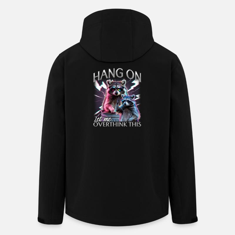 Funny Raccoon - Recycelte Männer Softshell-Jacke von Stanley/Stella - Schwarz