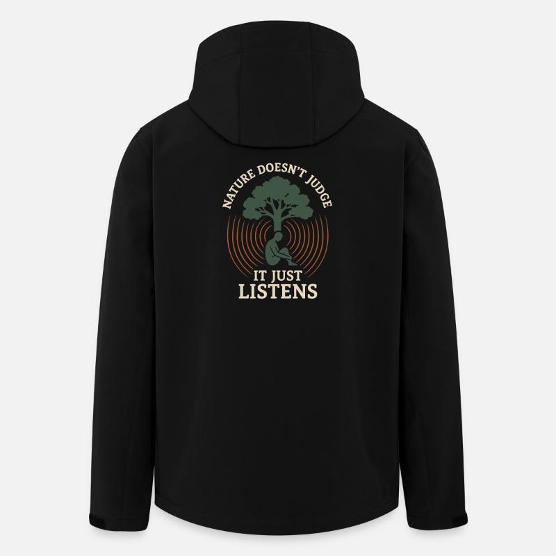 Forest Walk Overthinker Mental Reset - Men’s Recycled Softshell Jacket by Stanley/Stella - black