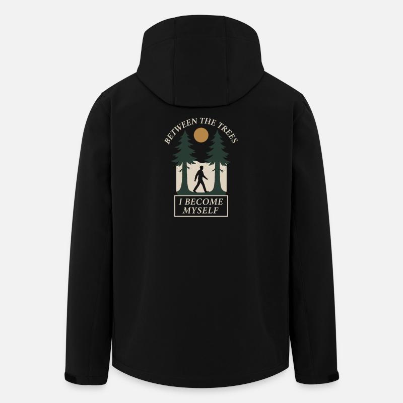 Forest Walk Overthinker Mental Reset - Men’s Recycled Softshell Jacket by Stanley/Stella - black