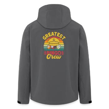 Bingo Game Greatest Crew Bingo - Men’s Recycled Softshell Jacket by Stanley/Stella - black - Back - AI Model Male 185 light (185cm)
