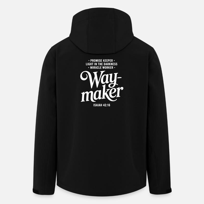 Waymaker Glaubenszitat-Design - Recycelte Männer Softshell-Jacke von Stanley/Stella - Schwarz