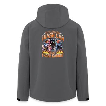 Funny Raccoon - Recycelte Männer Softshell-Jacke von Stanley/Stella - Schwarz - Hinten - AI Model Male 185 light (185cm)