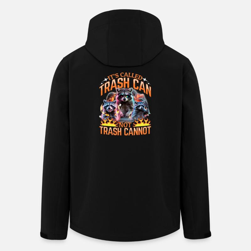 Funny Raccoon - Recycelte Männer Softshell-Jacke von Stanley/Stella - Schwarz