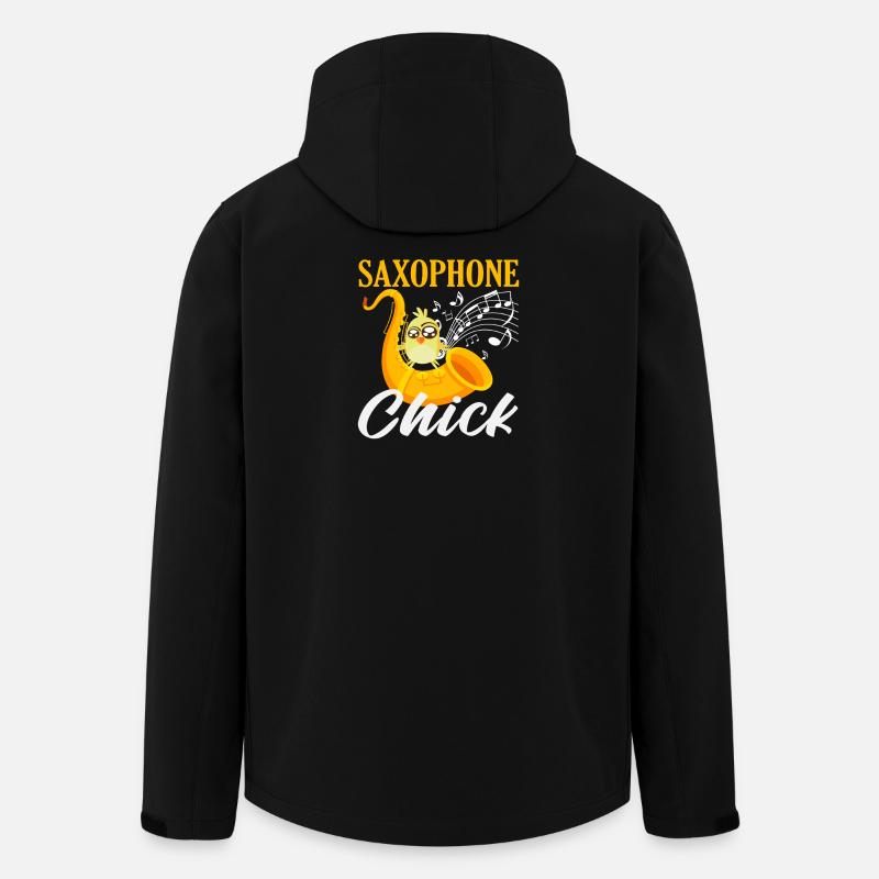 Saxophone Chick Saxophoniste Drôle - Veste softshell homme en polyester recyclé Stanley/Stella - noir