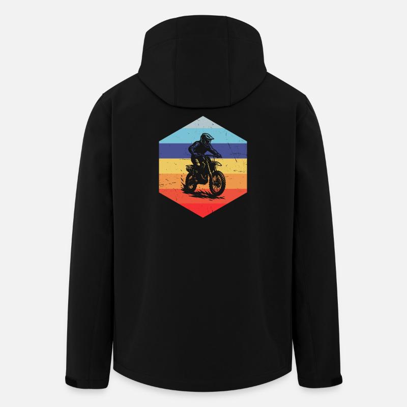 Message clair du motocross - Veste softshell homme en polyester recyclé Stanley/Stella - noir