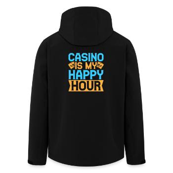 Gambling Fan Casino est mon happy hour casino - Veste softshell homme en polyester recyclé Stanley/Stella - noir - Dos - AI Model Male 185 light (185cm)