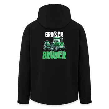 Big Brother Tractor Petits frères et sœurs aînés - Veste softshell homme en polyester recyclé Stanley/Stella - noir - Dos - AI Model Male 185 light (185cm)