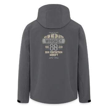 80. Geburtstag 80 Jahre alt Spruch Geschenk - Recycelte Männer Softshell-Jacke von Stanley/Stella - Schwarz - Hinten - AI Model Male 185 light (185cm)