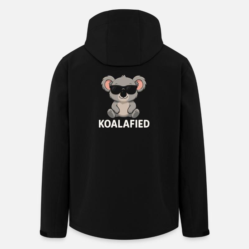 Koala avec lunettes de soleil - Veste softshell homme en polyester recyclé Stanley/Stella - noir
